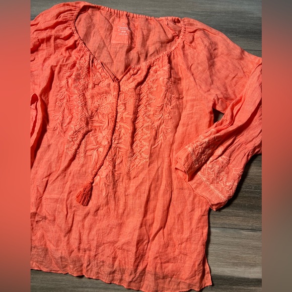 karyn seo Tops - Karyn Seo‎ Women 100% Linen Blouse- Large